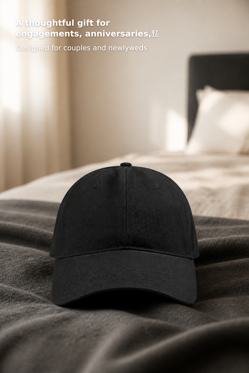 Embroidered Adjustable Baseball Caps for Newlywed Couples