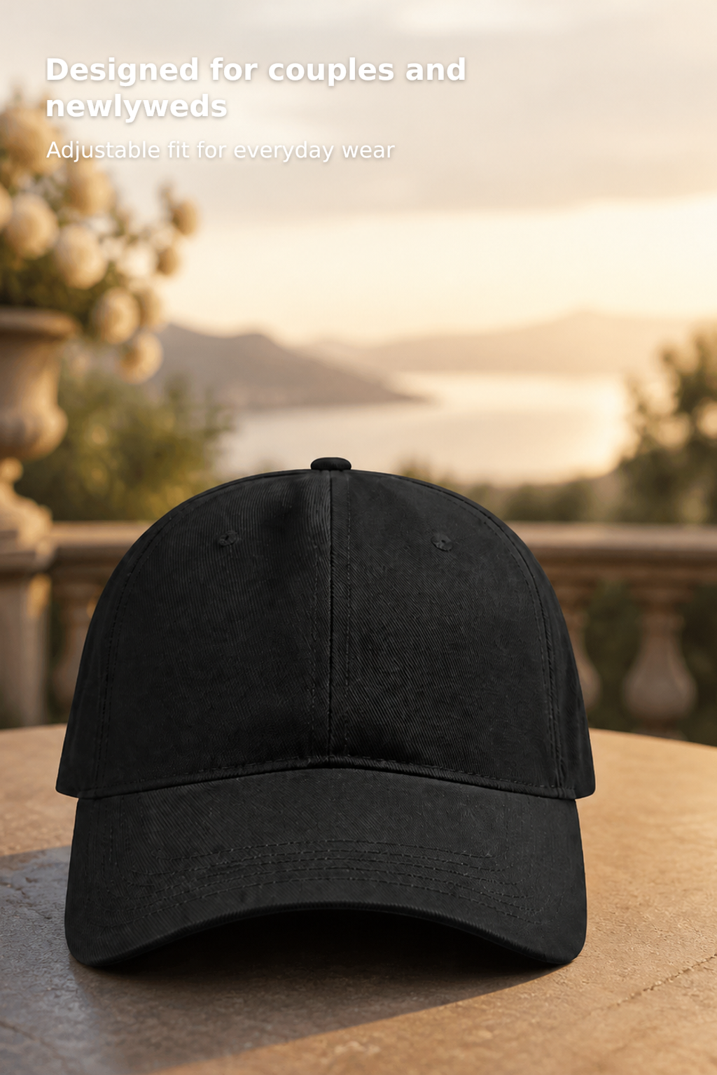 Embroidered Adjustable Baseball Caps for Newlywed Couples